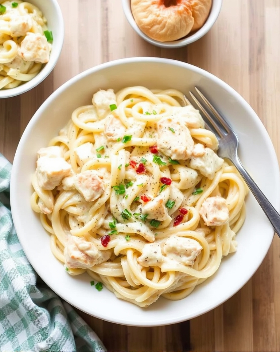 chicken alfredo penne pasta