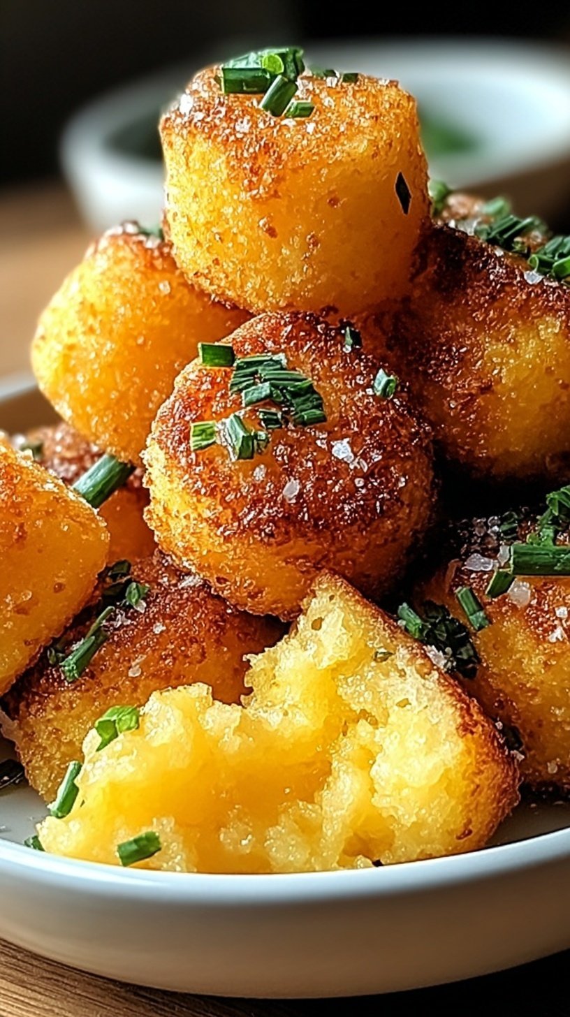 Golden brown mini cornbread poppers glazed with honey butter in a mini muffin tin.