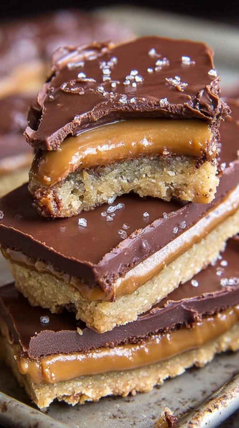 Homemade keto twix bars with layers of shortbread, caramel, and chocolate.