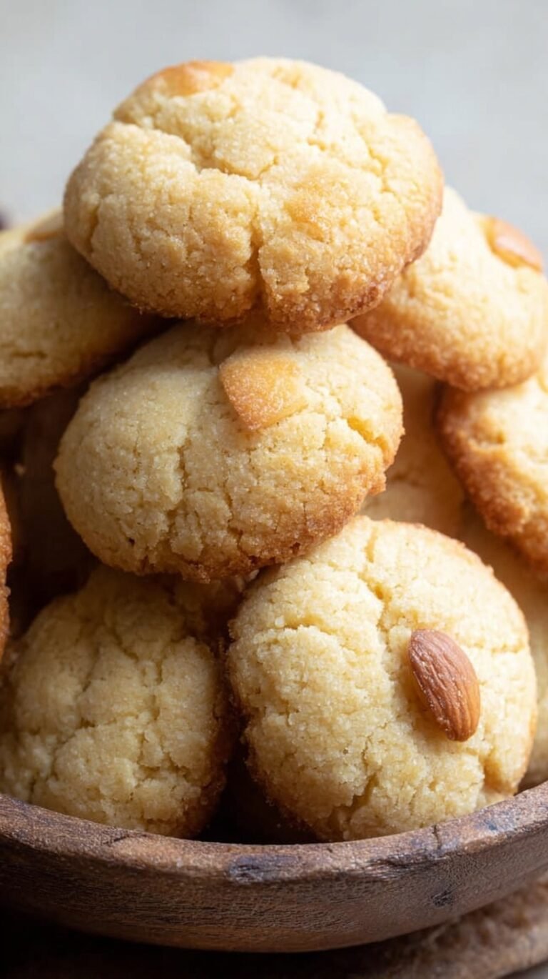 A stack of golden brown keto coconut flour cookies with sugar-free chocolate chips on parchment paper.
