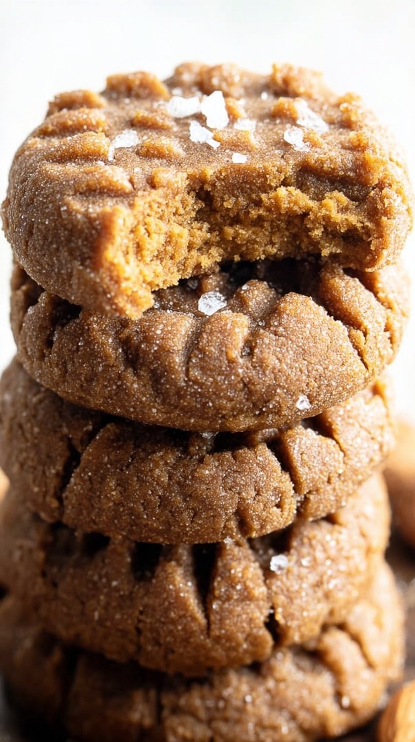 Freshly baked keto almond butter cookies with a fork-press pattern on a parchment-lined baking sheet.