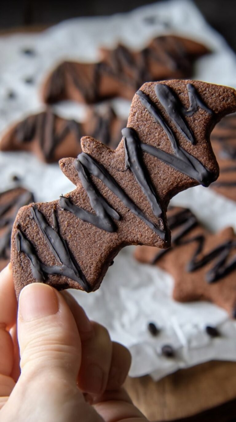 A tray of keto mummy cookies with cream cheese bandages and chocolate chip eyes on a dark background.