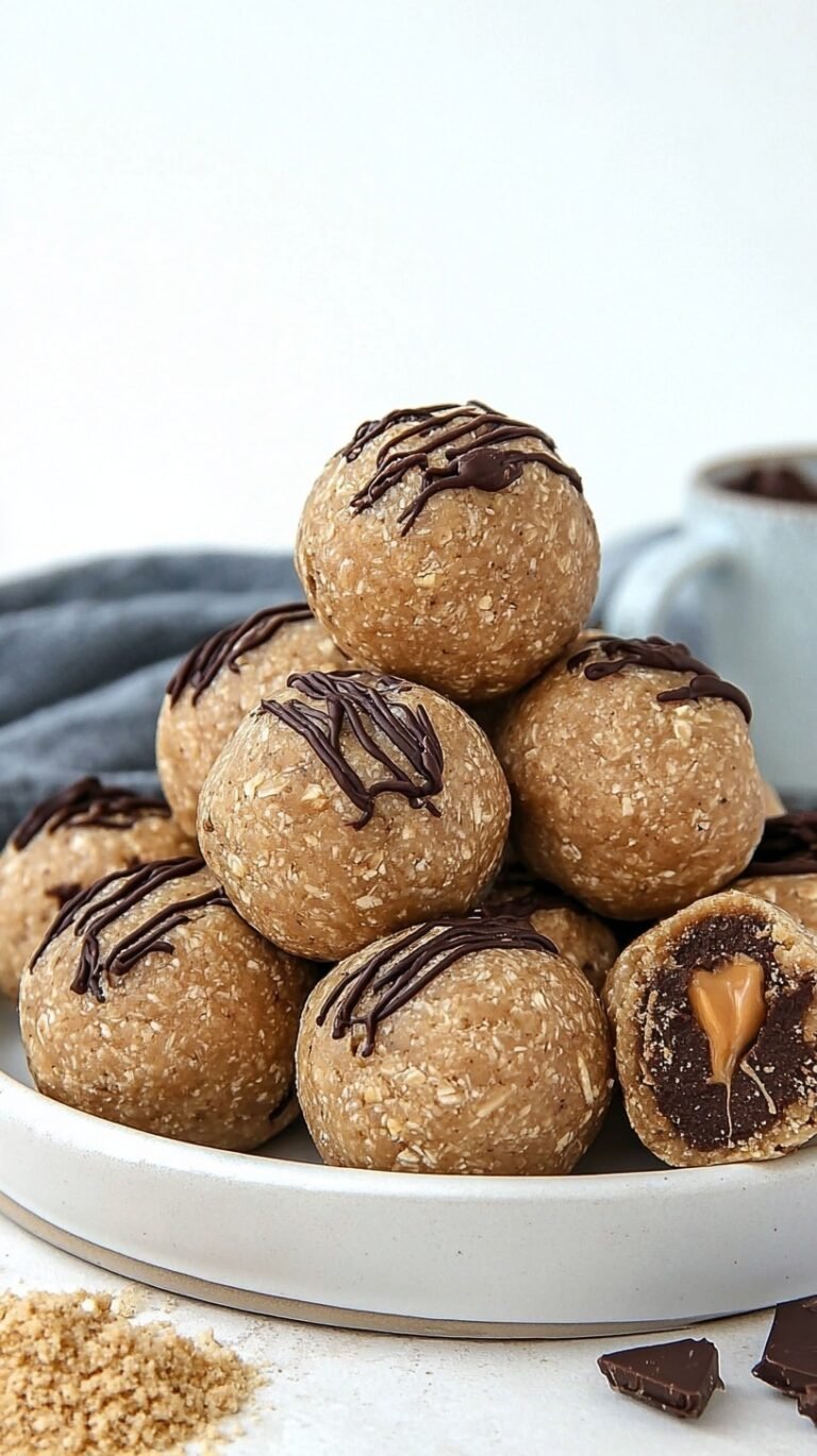 A plate of round chocolate peanut butter protein balls on a parchment-lined tray.