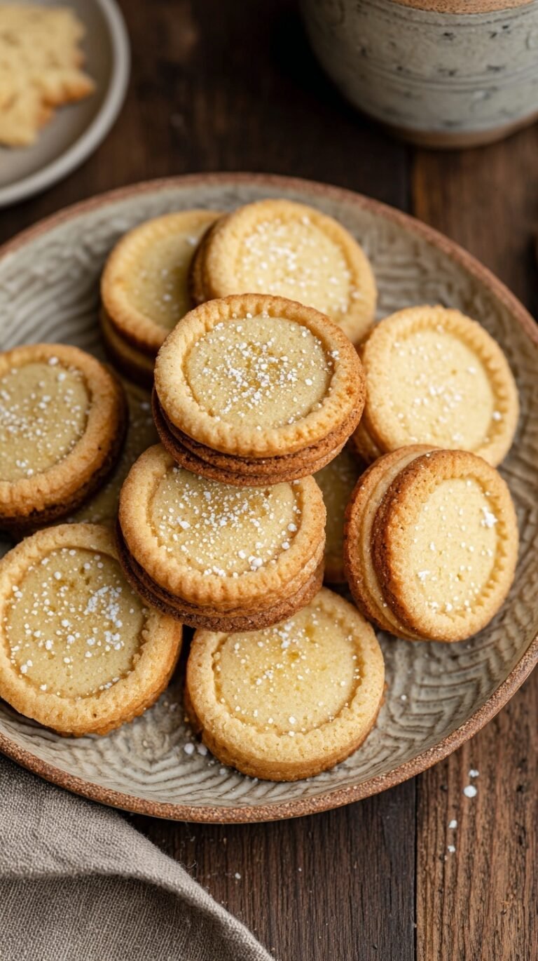 Golden brown French butter cookies with fork patterns on a wire rack