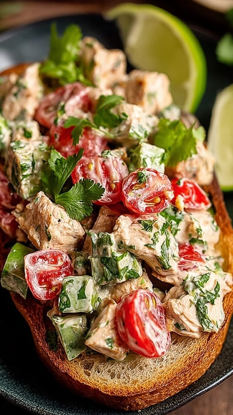 A vibrant cilantro lime chicken salad with grilled chicken, black beans, corn, and avocado in a large bowl.