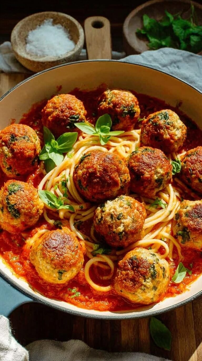 Golden brown air fryer turkey meatballs served in a white bowl