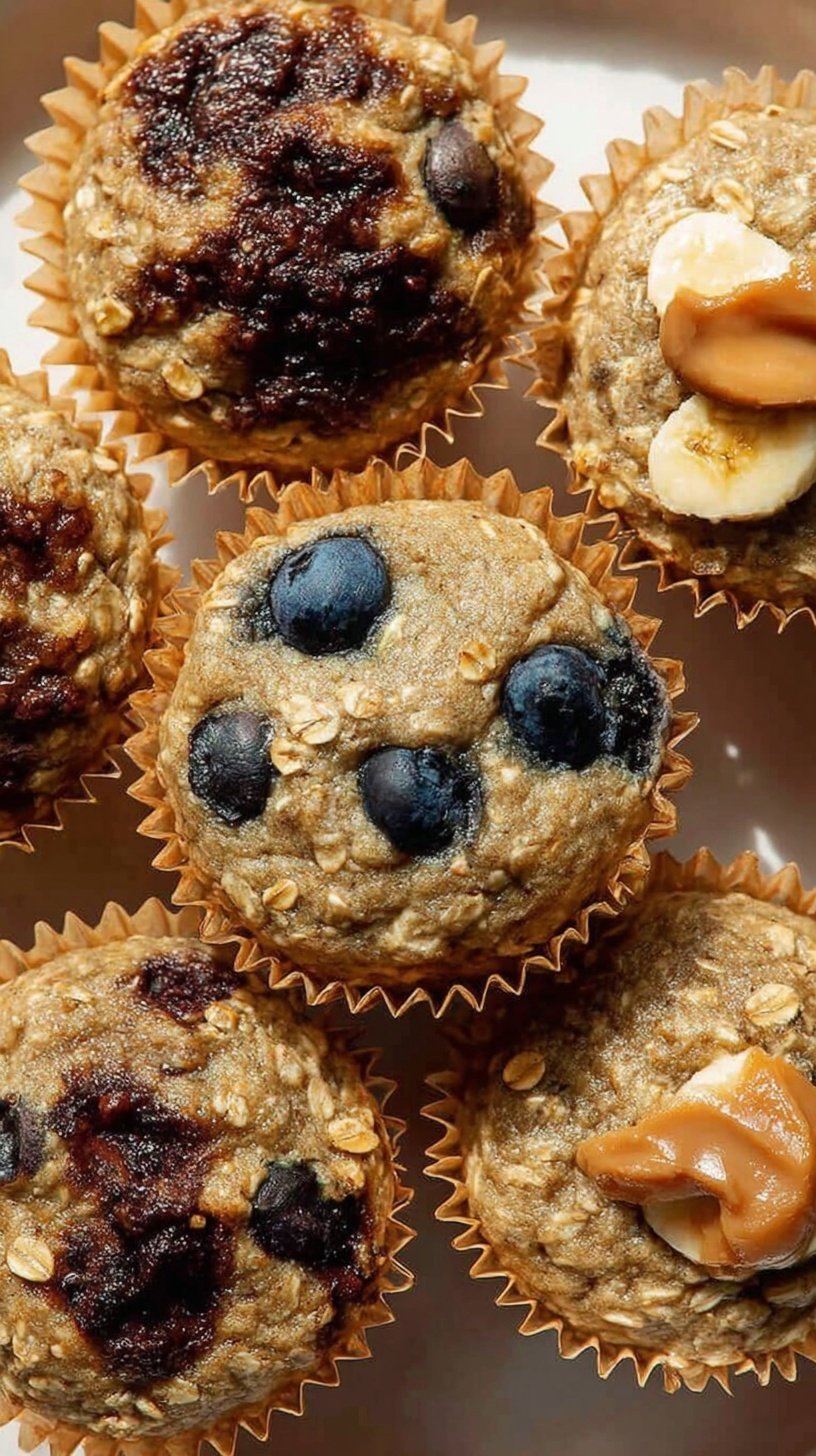 Golden brown banana oat blender muffins with chocolate chips on a wire rack