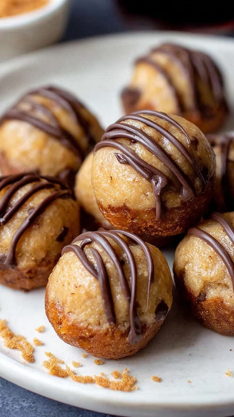 A tray of golden brown mini banana bread bites on a wire cooling rack