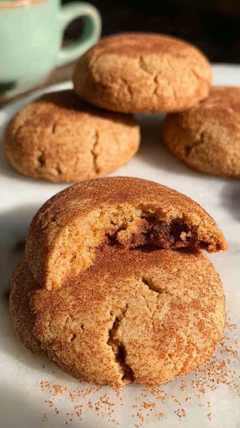 A plate of soft healthy almond flour snickerdoodles coated in cinnamon sugar
