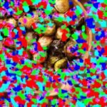 Golden brown roasted Brussels sprouts with a glossy balsamic maple glaze on a baking sheet