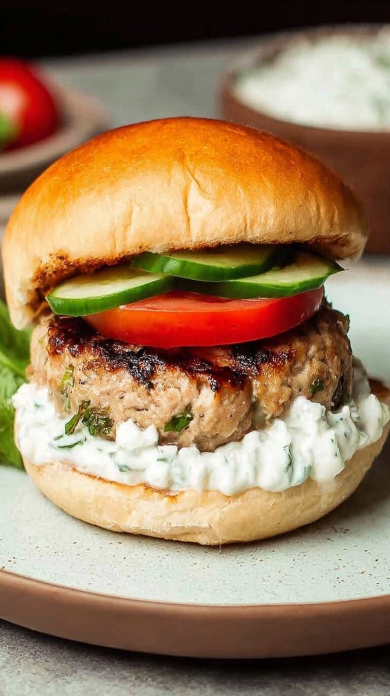 Juicy turkey burger with feta cheese and spinach in a toasted pita