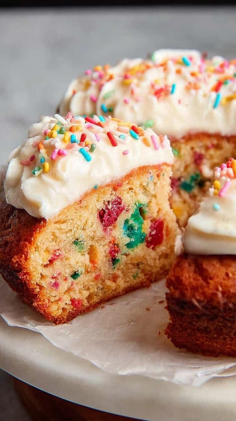 A golden brown air fryer vanilla sponge cake on a wire rack