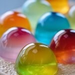 Colorful Jello Easter Eggs arranged on a white platter for a spring celebration.