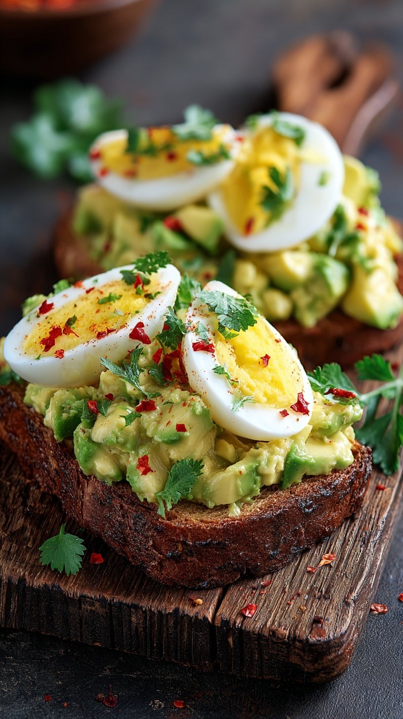 A bowl of creamy avocado egg salad with fresh dill and red onion on top.