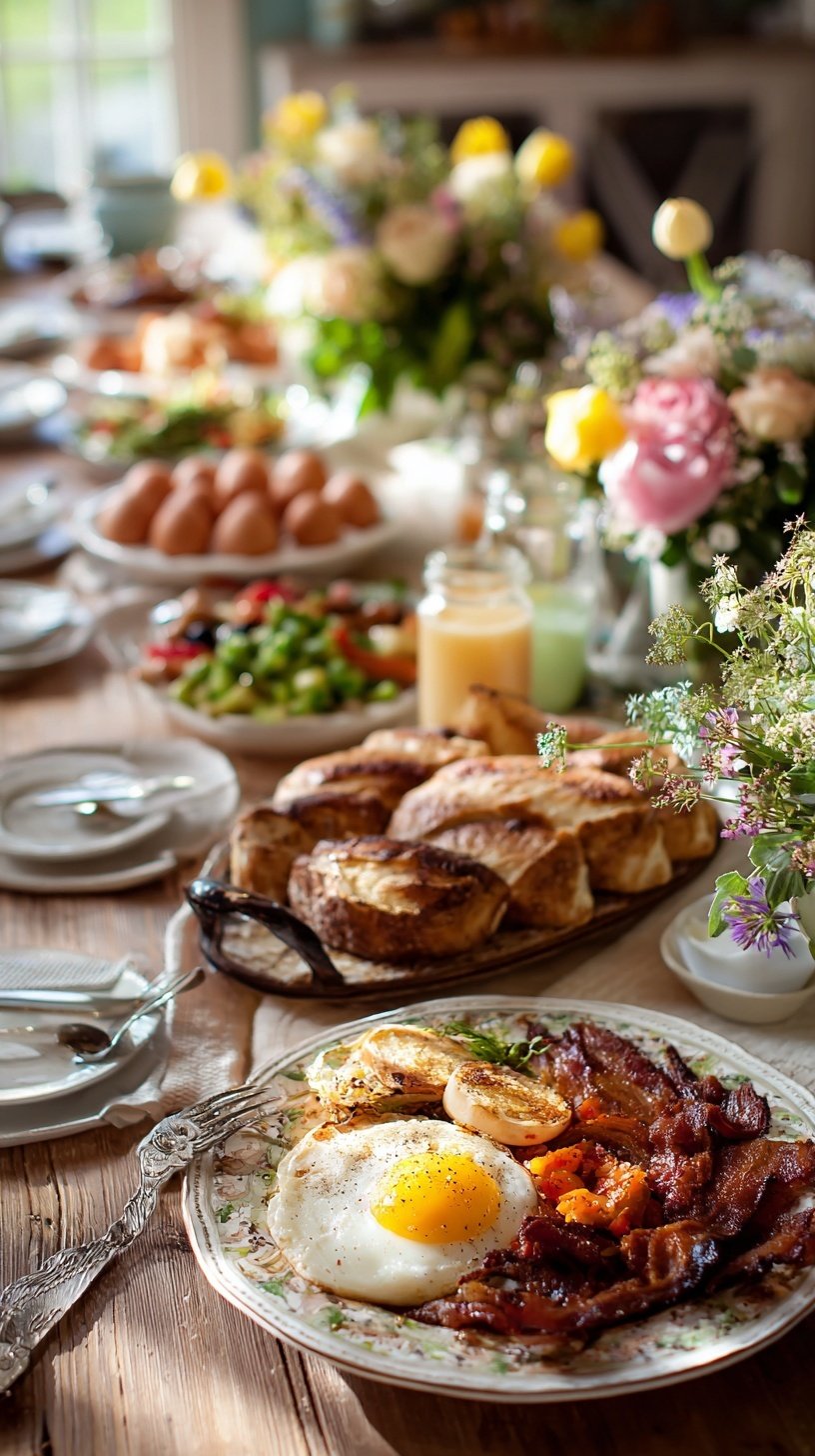 A golden-brown spiral-cut ham with a shiny honey glaze on a white platter