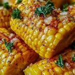 A skillet filled with golden honey butter corn and melted cream cheese