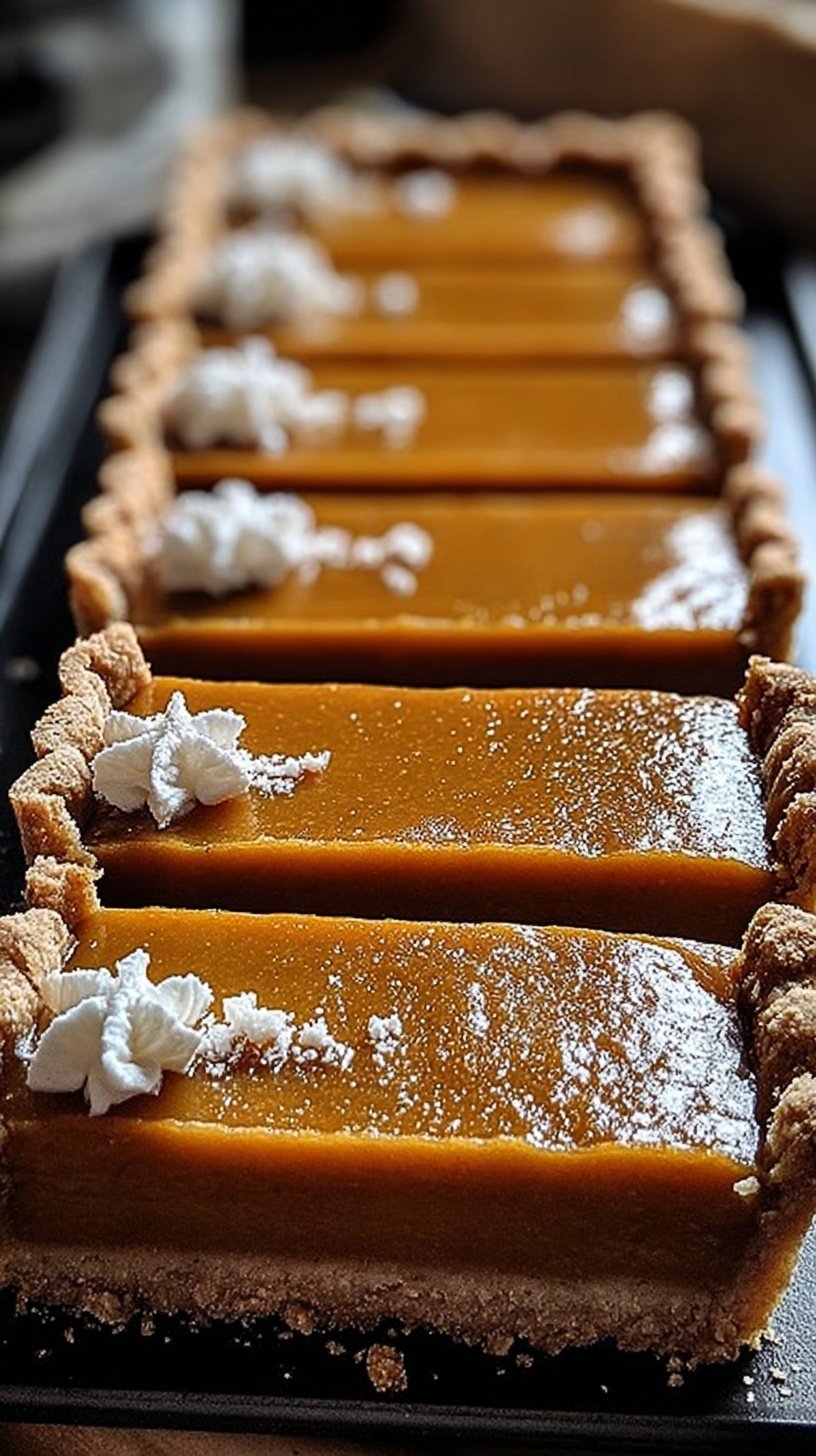 A square Sweet Potato Pie Bar with a golden shortbread crust and creamy orange filling on a cooling rack.