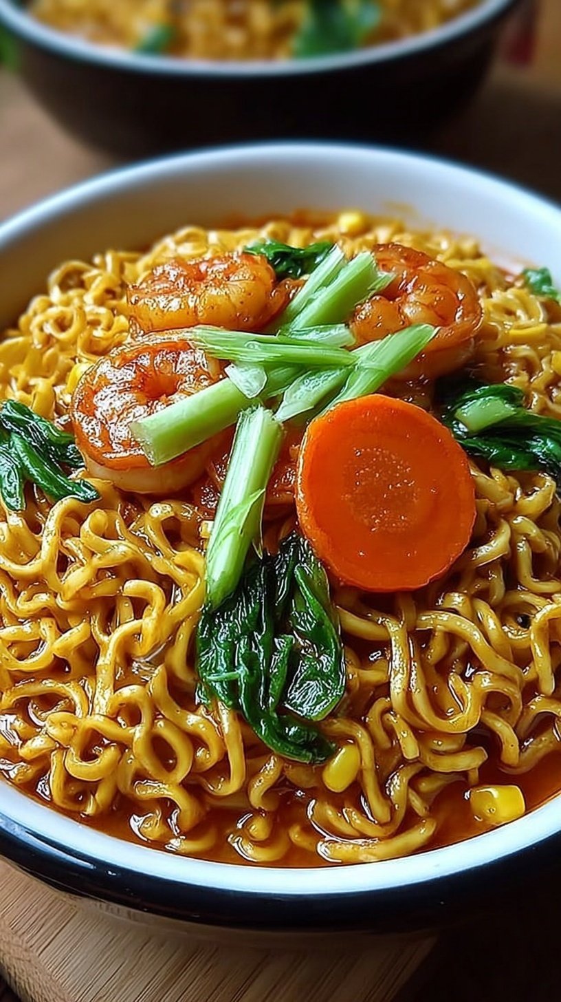A bowl of creamy shrimp corn bisque topped with green onions and parsley.