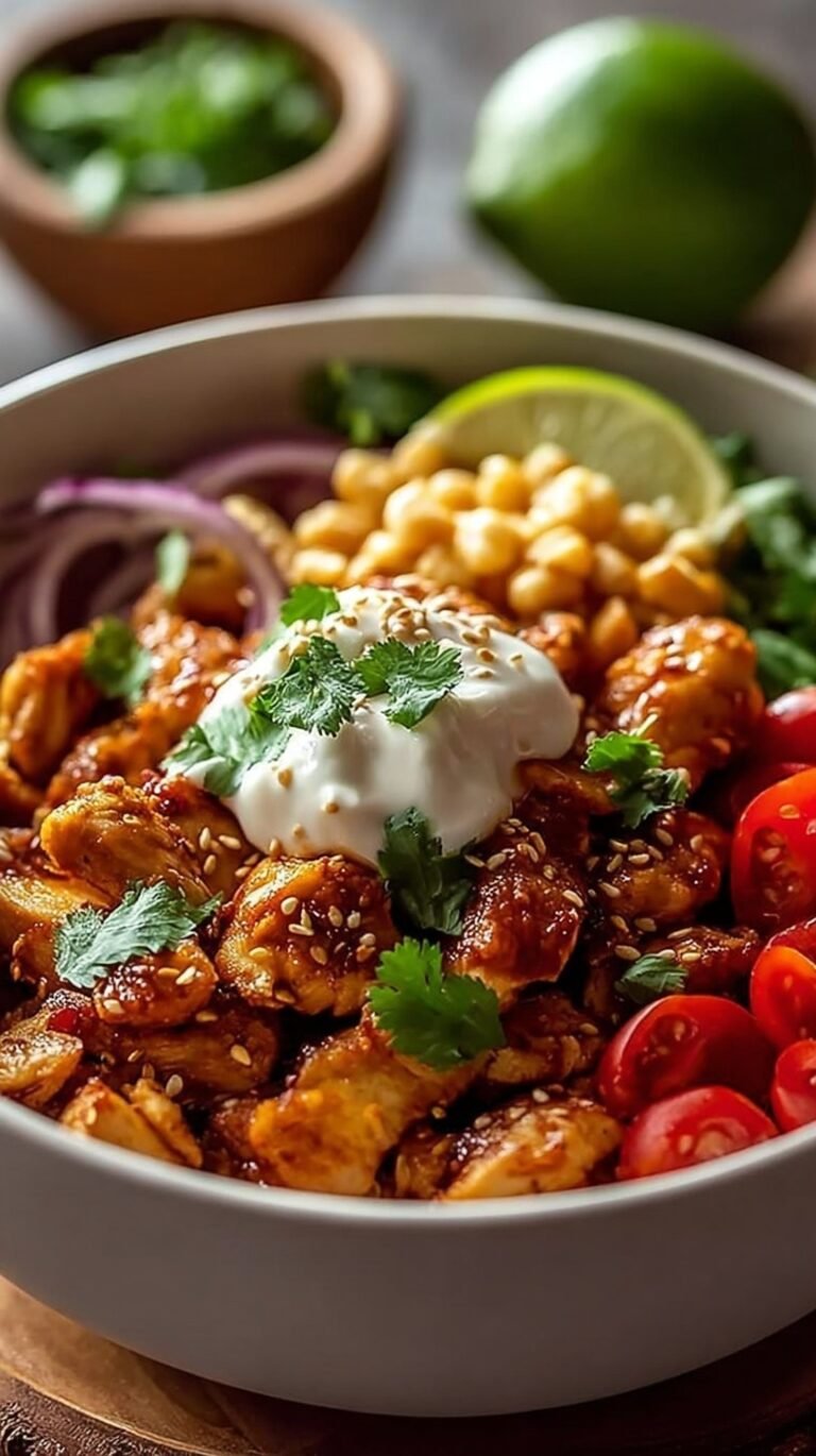 Four meal prep containers filled with chicken burrito bowls featuring rice, beans, and corn.