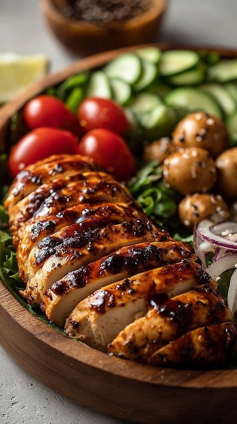 High-protein grilled chicken meal prep bowls with sweet potatoes, broccoli, and quinoa