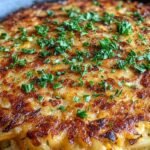 Golden brown crispy sweet potato hash browns served on a white plate with fresh herbs