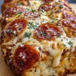 Golden brown pizza rolls with melted cheese and pepperoni inside an air fryer basket.