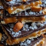 A tray of frozen Greek yogurt bark with peanut butter swirls and chocolate drizzle broken into pieces.