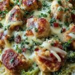 A bowl of creamy Cajun chicken and vegetables over white rice topped with fresh parsley