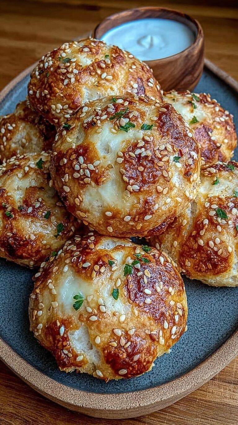 Golden brown mini pizza bagel bites topped with melted cheese and turkey pepperoni on a baking sheet.