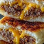 Golden brown breakfast muffins filled with sausage, egg, and cheese on a cooling rack.