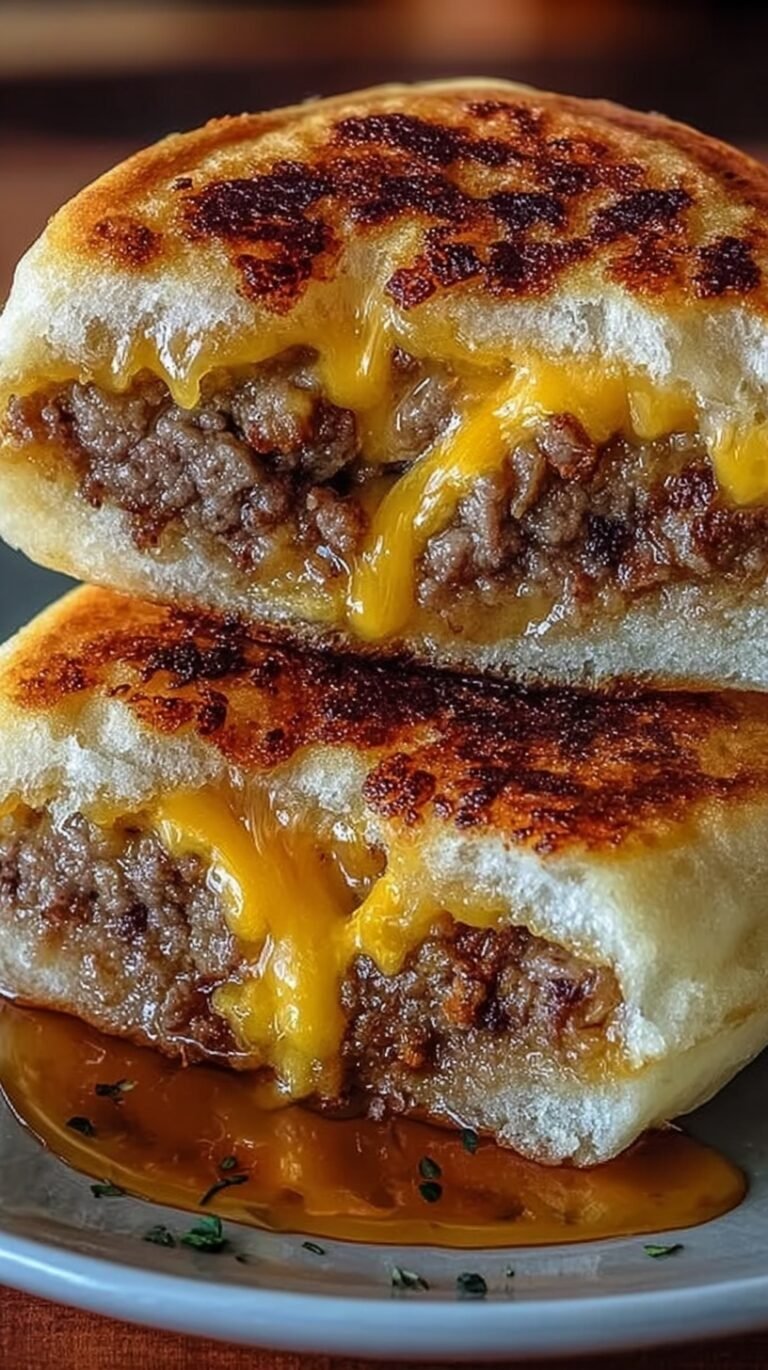 Golden brown breakfast muffins filled with sausage, egg, and cheese on a cooling rack.