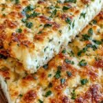 Golden brown cottage cheese flatbread on a baking sheet with parchment paper