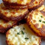 Golden brown crispy cottage cheese chips on a baking sheet