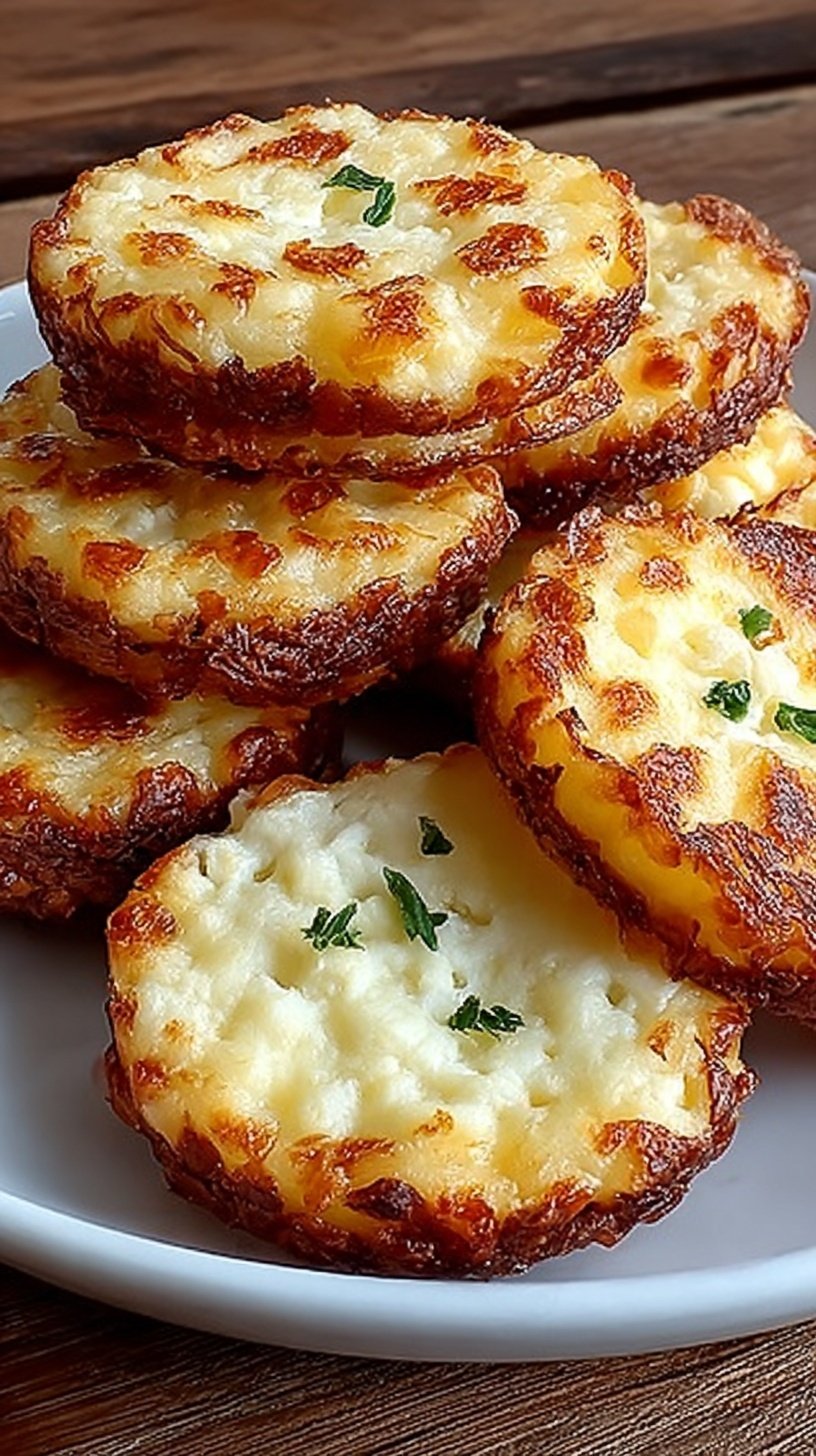 Golden brown crispy cottage cheese chips on a baking sheet