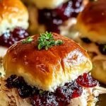 A tray of golden brown turkey sliders topped with poppy seeds and melted cheese.